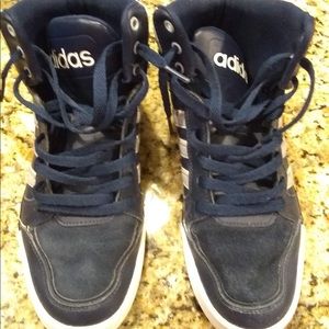 Blue Adidas High Top Sneakers Size 10.5
